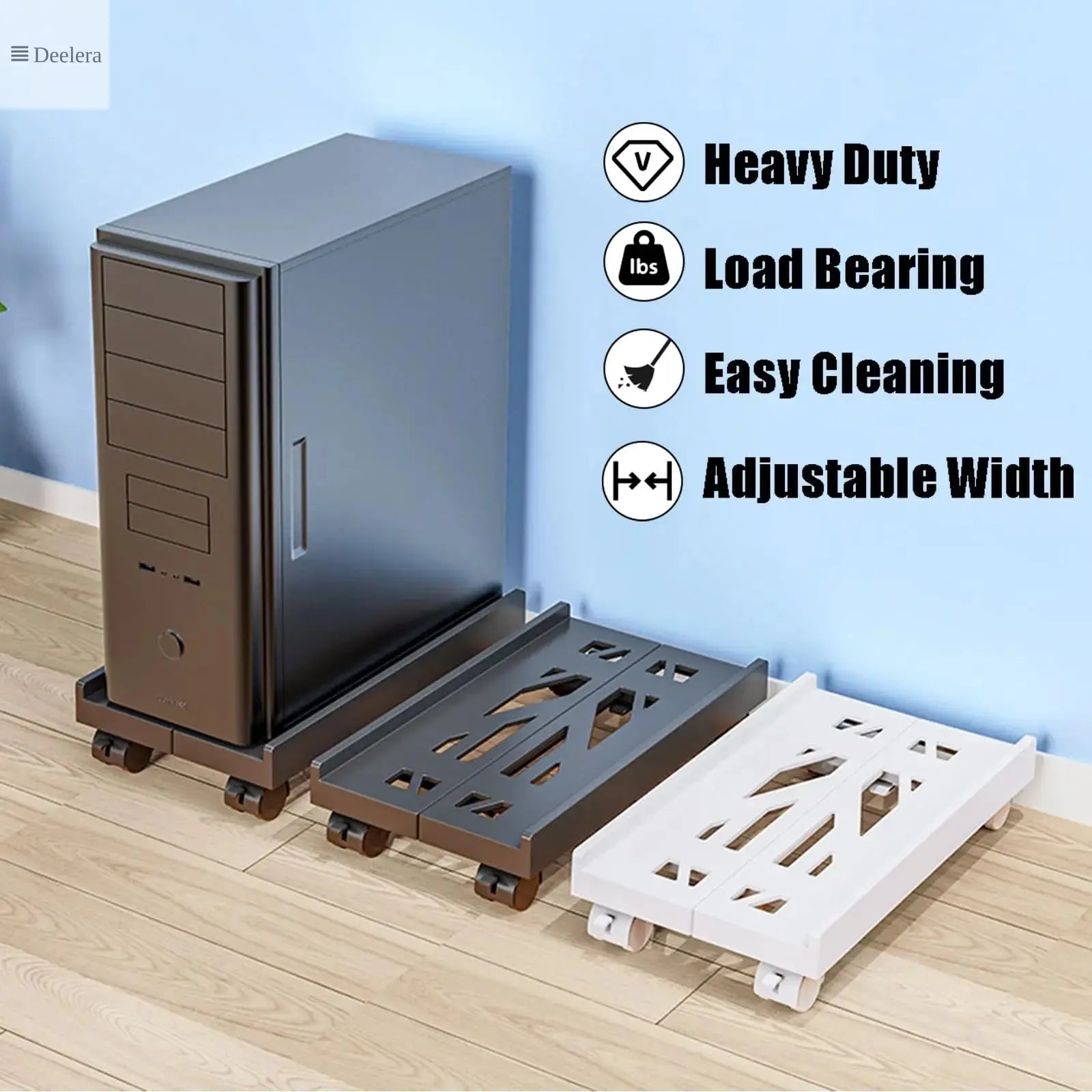 ZJ-04 CPU Holder – Adjustable Under Desk Mount for PC Tower, Under Desk Holder Deelera