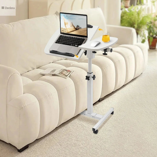 Ergonomic Adjustable Laptop Desk with Wheels – Height Adjustable & Moving Table for Home & Office Deelera