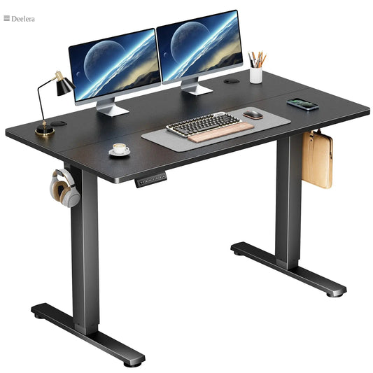 Home Office Adjustable Desk – Ergonomic, Height-Adjustable Workstation for Productivity & Comfort Deelera