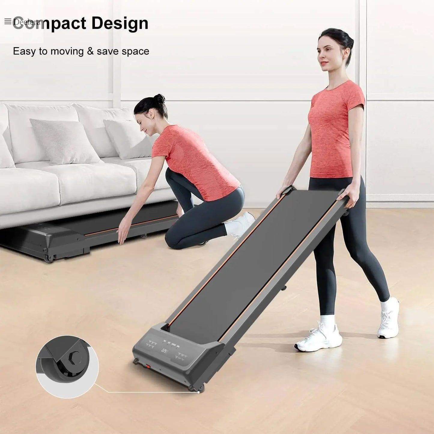 Mini Treadmill for Home & Office – Compact, Quiet & LED Display Deelera