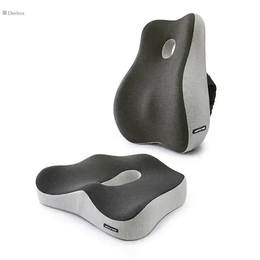 Back Support Pillow - Orthopedic Memory Foam Cushion for Office & Car Deelera